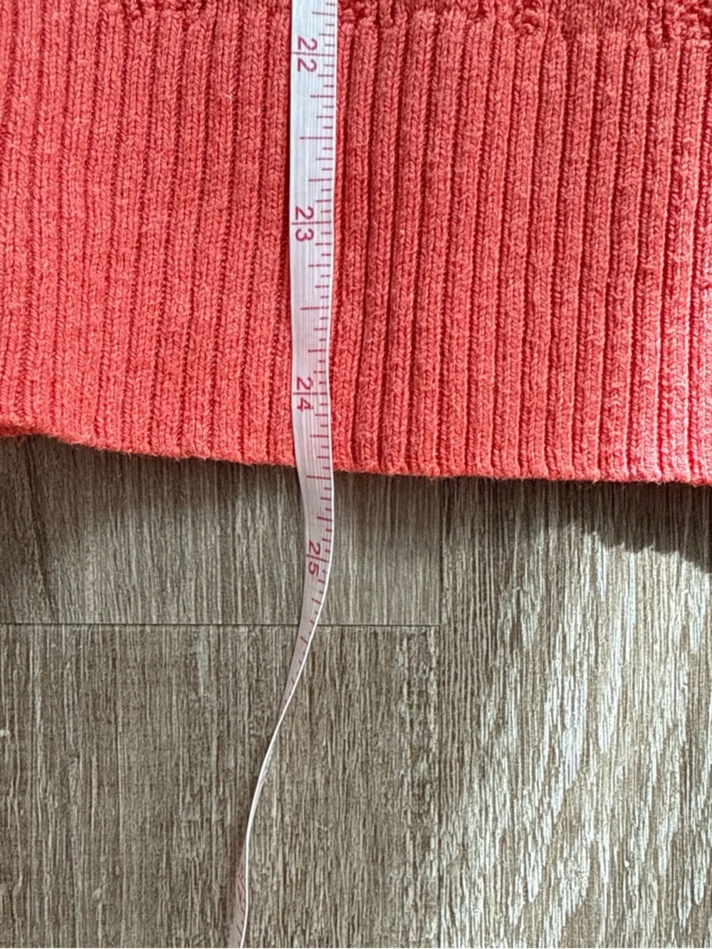 Eddie Bauer Cotton Blend Cable Knit Ruffle Accent Coral Pink Cardigan Size XL